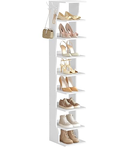 Amazon｜シューズラック シューズボックス 下駄箱 木製 幅66cm 4段式 5